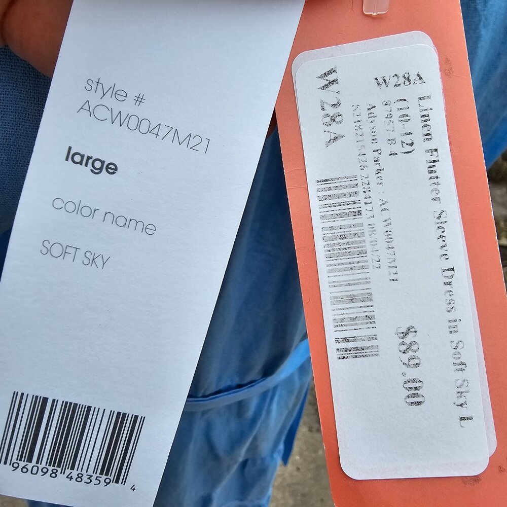 NWT Adyson Parker Blue Midi Dress Sleeveless Size Large - Picture 10 of 12